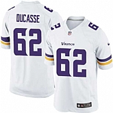 Nike Men & Women & Youth Vikings #62 Ducasse White Team Color Game Jersey,baseball caps,new era cap wholesale,wholesale hats